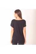 CAMISETA COLCCI ESTAMPADA PRETA FEMININA - Preto