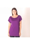 CAMISETA COLCCI GOLA CANOA FEMININA - Roxo CAMISETA COLCCI GOLA CANOA FEMININA - Roxo