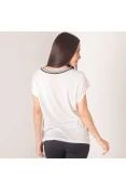 CAMISETA COLCCI GOLA RETILÍNEA FEMININA - Branco CAMISETA COLCCI GOLA RETILÍNEA FEMININA - Branco