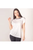 CAMISETA COLCCI GOLA RETILÍNEA FEMININA - Branco CAMISETA COLCCI GOLA RETILÍNEA FEMININA - Branco