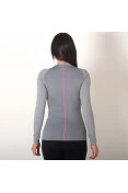 CAMISETA COMPRESSÃO ASICS BASELAYER TOP MANGA LONGA FEMININA - Cinza CAMISETA COMPRESSÃO ASICS BASELAYER TOP MANGA LONGA FEMININA - Cinza