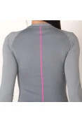 CAMISETA COMPRESSÃO ASICS BASELAYER TOP MANGA LONGA FEMININA - Cinza CAMISETA COMPRESSÃO ASICS BASELAYER TOP MANGA LONGA FEMININA - Cinza