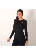 CAMISETA COMPRESSÃO ASICS BASELAYER TOP MANGA LONGA FEMININA - Preto CAMISETA COMPRESSÃO ASICS BASELAYER TOP MANGA LONGA FEMININA - Preto