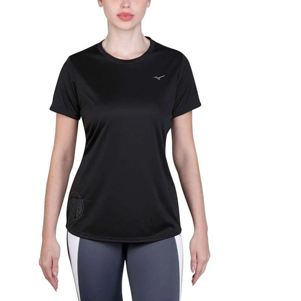 CAMISETA DE TREINO MIZUNO ENERGY STAMP FEMININA - Preto