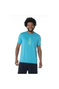 CAMISETA DE TREINO MIZUNO FOCUS STAMP MASCULINA - Azul CAMISETA DE TREINO MIZUNO FOCUS STAMP MASCULINA - Azul