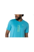 CAMISETA DE TREINO MIZUNO FOCUS STAMP MASCULINA - Azul CAMISETA DE TREINO MIZUNO FOCUS STAMP MASCULINA - Azul