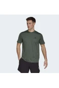 CAMISETA ESPORTIVA AEROREADY DESIGNED TO MOVE ADIDAS MASCULINA - Verde/preto
