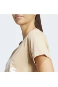 CAMISETA ESSENTIALS LOGO ADIDAS FEMININA - Bege/branco CAMISETA ESSENTIALS LOGO ADIDAS FEMININA - Bege/branco
