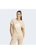 CAMISETA ESSENTIALS LOGO ADIDAS FEMININA - Bege/branco CAMISETA ESSENTIALS LOGO ADIDAS FEMININA - Bege/branco