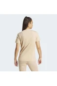CAMISETA ESSENTIALS LOGO ADIDAS FEMININA - Bege/branco CAMISETA ESSENTIALS LOGO ADIDAS FEMININA - Bege/branco