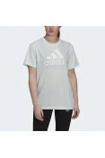 CAMISETA ESSENTIALS LOGO ADIDAS FEMININA - Verde/branco CAMISETA ESSENTIALS LOGO ADIDAS FEMININA - Verde/branco
