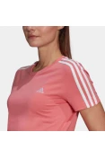 CAMISETA ESSENTIALS SLIM 3-STRIPES ADIDAS FEMININA - Rosa