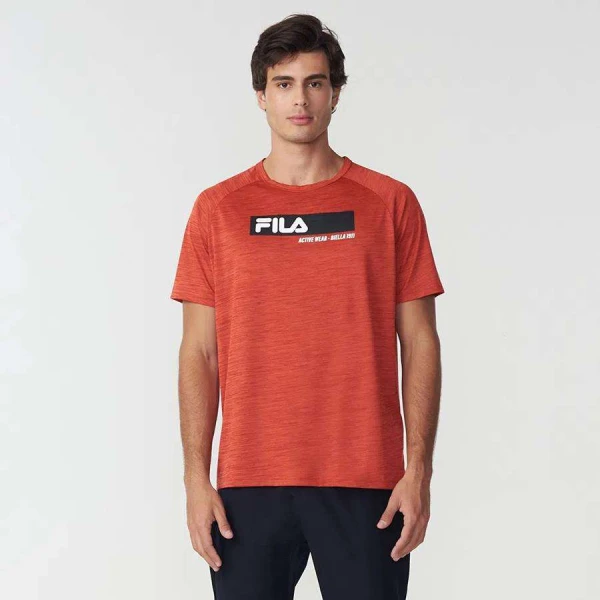 CAMISETA FILA SPORT MELANGE MASCULINA - Vermelho