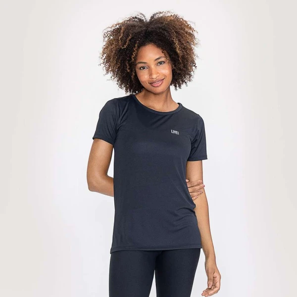CAMISETA LIVE ACTION ESSENTIAL FEMININA - Preto