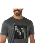 CAMISETA MIZUNO ENERGY STA MASCULINA - Chumbo CAMISETA MIZUNO ENERGY STA MASCULINA - Chumbo