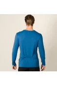 CAMISETA MIZUNO JET RUN MANGA LONGA MASCULINA - Azul CAMISETA MIZUNO JET RUN MANGA LONGA MASCULINA - Azul