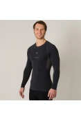CAMISETA MIZUNO RUN STORM COMPRESSÃO MANGA LONGA MASCULINA - Chumbo CAMISETA MIZUNO RUN STORM COMPRESSÃO MANGA LONGA MASCULINA - Chumbo