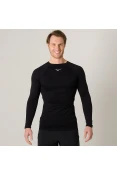 CAMISETA MIZUNO RUN STORM COMPRESSÃO MANGA LONGA MASCULINA - Preto