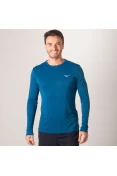 CAMISETA MIZUNO SOUL FIT MANGA LONGA MASCULINA - Azul