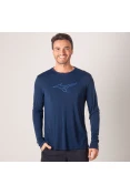 CAMISETA MIZUNO SOUL FIT MANGA LONGA MASCULINA - Marinho