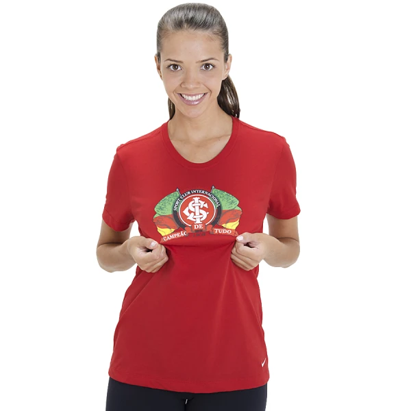 CAMISETA NIKE CORE SC INTERNACIONAL FEMININA - Vermelho