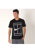 CAMISETA NIKE COURT DRY TENNIS TOP MASCULINA - Preto/branco CAMISETA NIKE COURT DRY TENNIS TOP MASCULINA - Preto/branco