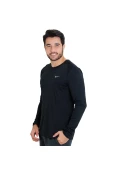 CAMISETA NIKE DF MILER LS MANGA LONGA MASCULINA - Preto CAMISETA NIKE DF MILER LS MANGA LONGA MASCULINA - Preto