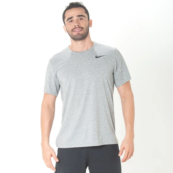 CAMISETA NIKE DRI FIT BREATHE MASCULINA - Cinza/preto