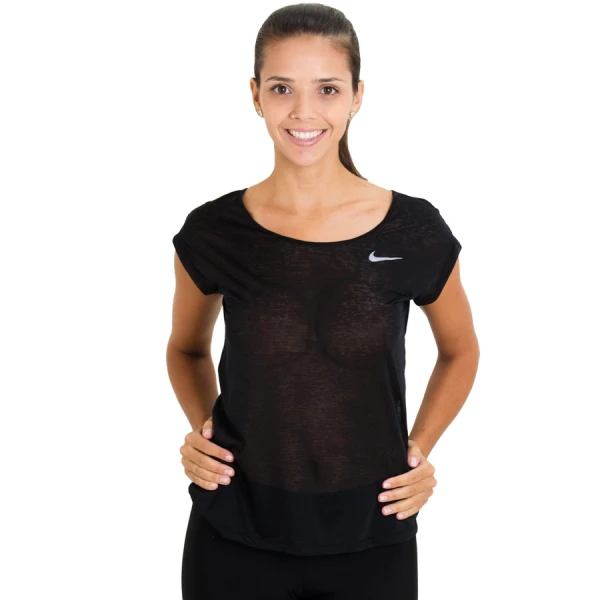 CAMISETA NIKE DRI FIT COOL SHORT FEMININA - Preto
