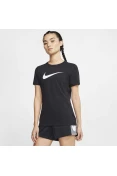 CAMISETA NIKE DRI-FIT DFC CREW FEMININA - Preto/branco