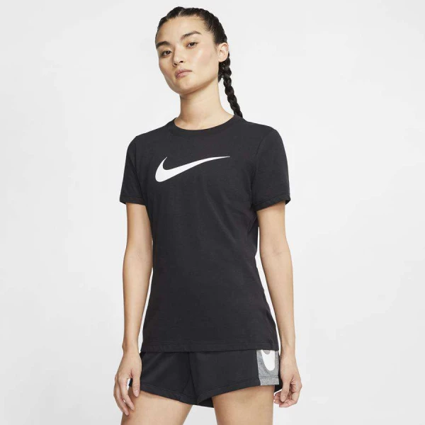 CAMISETA NIKE DRI-FIT DFC CREW FEMININA - Preto/branco