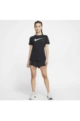 CAMISETA NIKE DRI-FIT DFC CREW FEMININA - Preto/branco