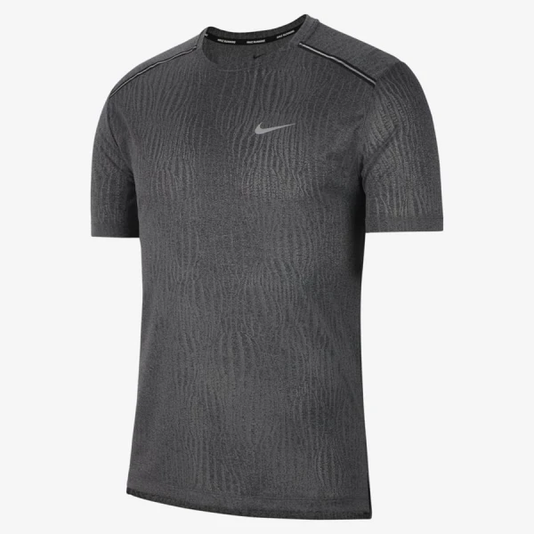 CAMISETA NIKE DRI-FIT MILER MASCULINA - Chumbo