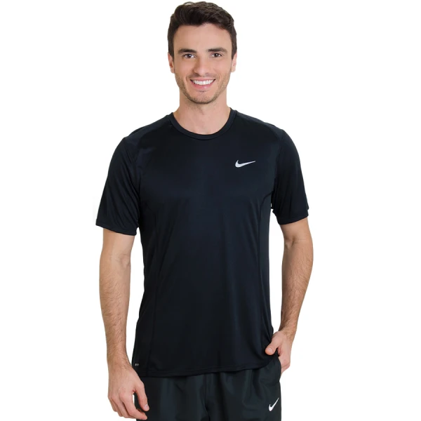 CAMISETA NIKE DRI-FIT MILER SS MASCULINA - Preto