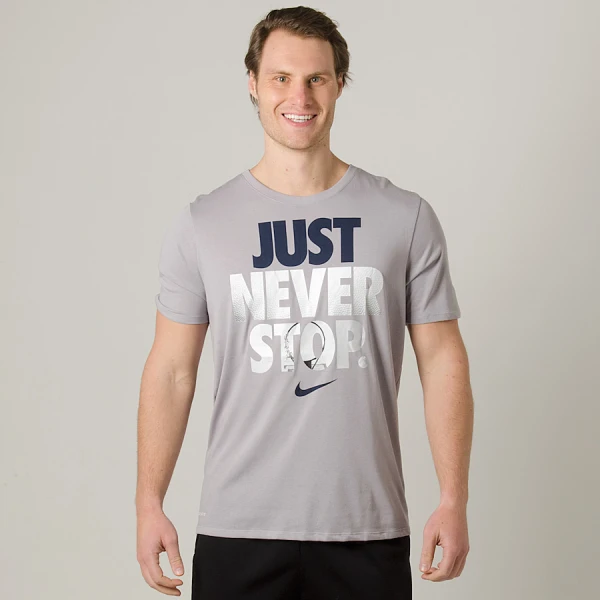 CAMISETA NIKE DRY JUST NEVER MASCULINA - Cinza