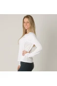 CAMISETA NIKE DRY MILER MANGA LONGA FEMININA - Branco