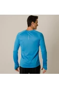 CAMISETA NIKE DRY MILER RUNNING TOP MANGA LONGA MASCULINA - Azul/prata CAMISETA NIKE DRY MILER RUNNING TOP MANGA LONGA MASCULINA - Azul/prata