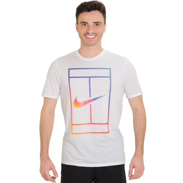 CAMISETA NIKE IRRIDESCENT COURT TEE MASCULINA - Branco