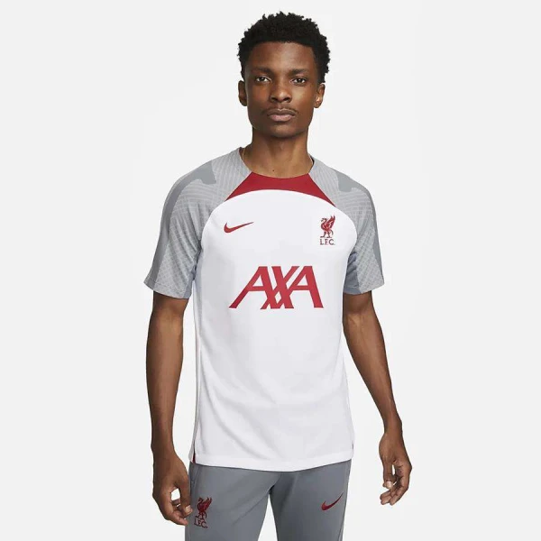 CAMISETA NIKE LIVERPOOL FC STRIKE MASCULINA - Branco/vermelho