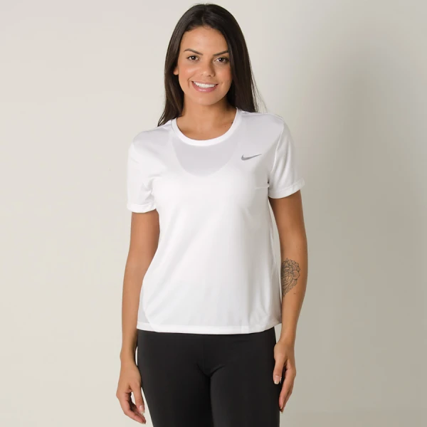 CAMISETA NIKE MILER FEMININA - Branco