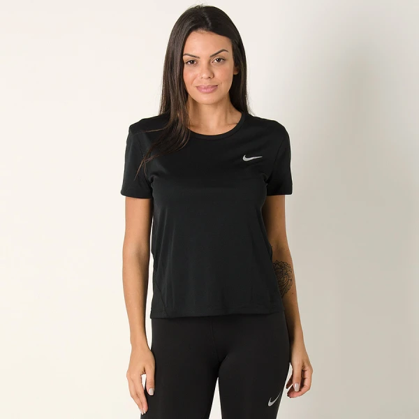 CAMISETA NIKE MILER FEMININA - Preto