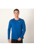 CAMISETA NIKE MILER MANGA LONGA MASCULINA - Azul