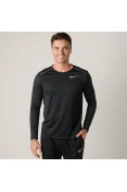 CAMISETA NIKE MILER MANGA LONGA MASCULINA - Preto