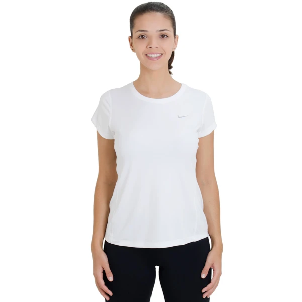 CAMISETA NIKE MILER SHORT SLEEVE FEMININA - Branco
