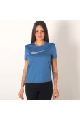 CAMISETA NIKE MILER TOP SS HBR FEMININA - Azul CAMISETA NIKE MILER TOP SS HBR FEMININA - Azul