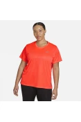 CAMISETA NIKE MILER TOP SS PLUS FEMININO - Laranja CAMISETA NIKE MILER TOP SS PLUS FEMININO - Laranja