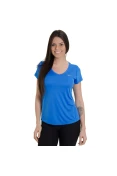 CAMISETA NIKE MILER V NECK FEMININA - Azul CAMISETA NIKE MILER V NECK FEMININA - Azul