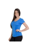 CAMISETA NIKE MILER V NECK FEMININA - Azul CAMISETA NIKE MILER V NECK FEMININA - Azul