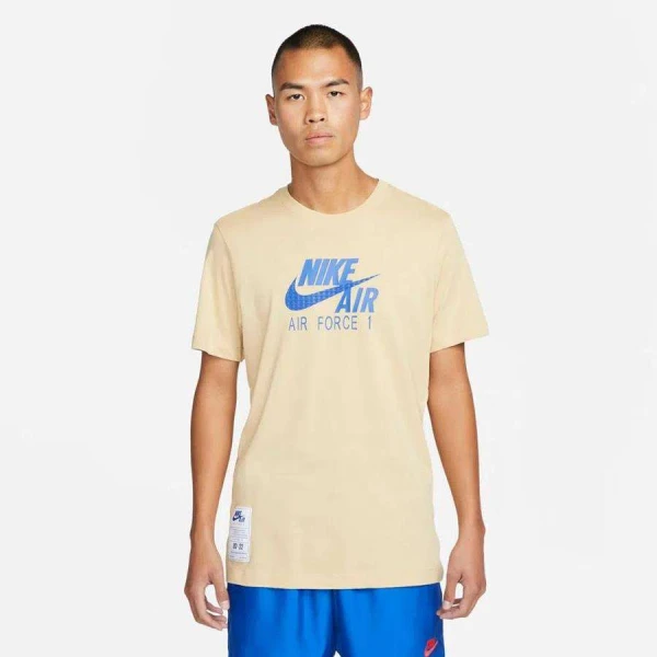 CAMISETA NIKE NSW TEE AF1 HBR MASCULINA - Bege/azul