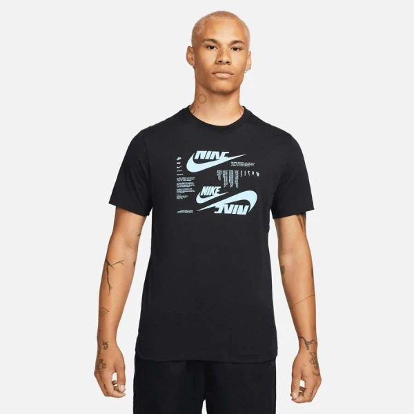 CAMISETA NIKE NSW TEE CLUB SSNL HBR MASCULINA - Preto